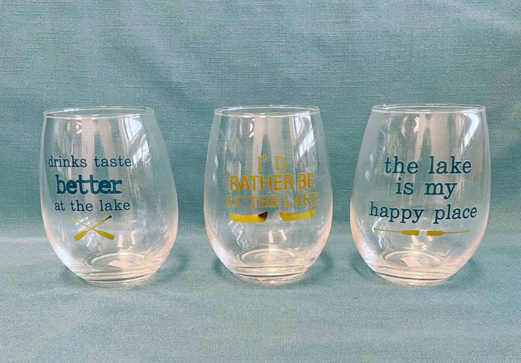 Lake stemless wine glasses